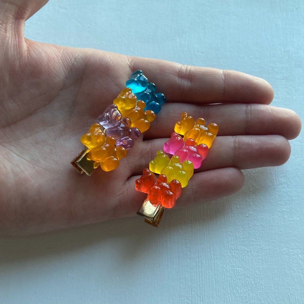 Gummy bear hair clips